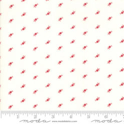 My Redwork Garden     Cream Red