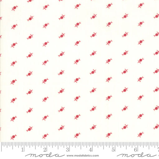 My Redwork Garden     Cream Red