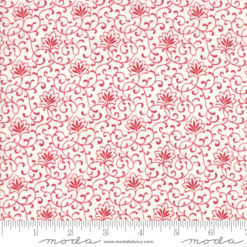 My Redwork Garden     Cream Red