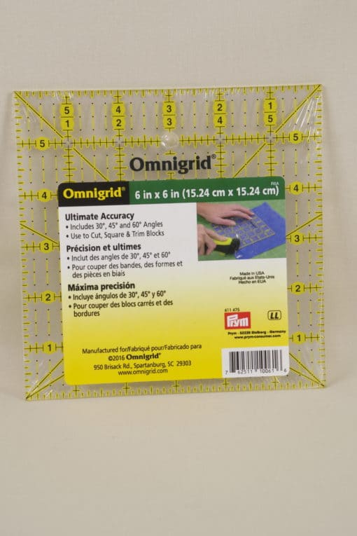 Ruler With Angles 6 X 6