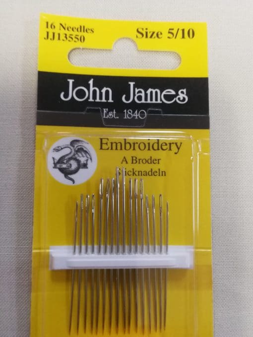 John James Embroidery Needles Size 5/10