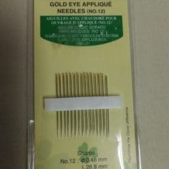 Clover Gold Eye Applique Needles (no 12)