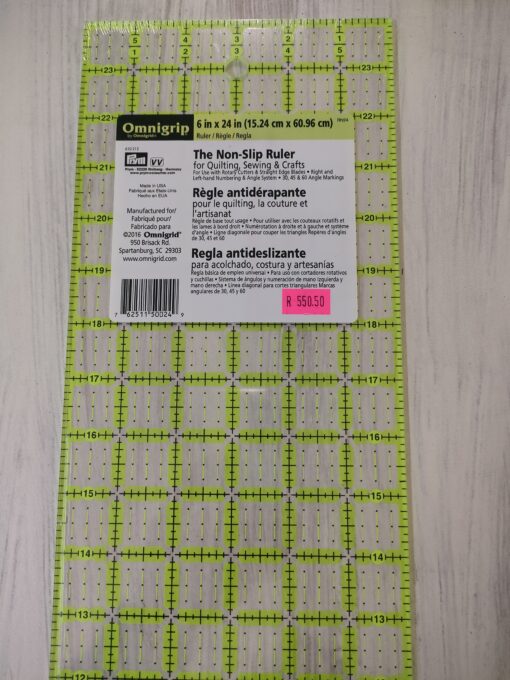 Omnigrip Ruler 6 in x 24 in (15.24 cm x 60.96 cm)
