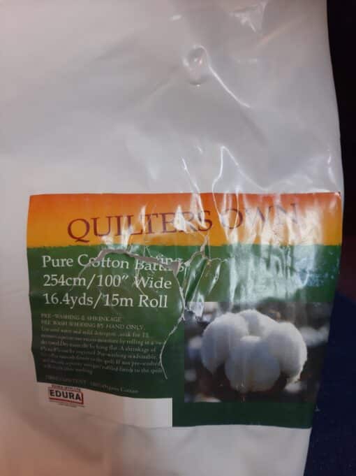 Quilters own Pure Cotton Batting(Per meter)