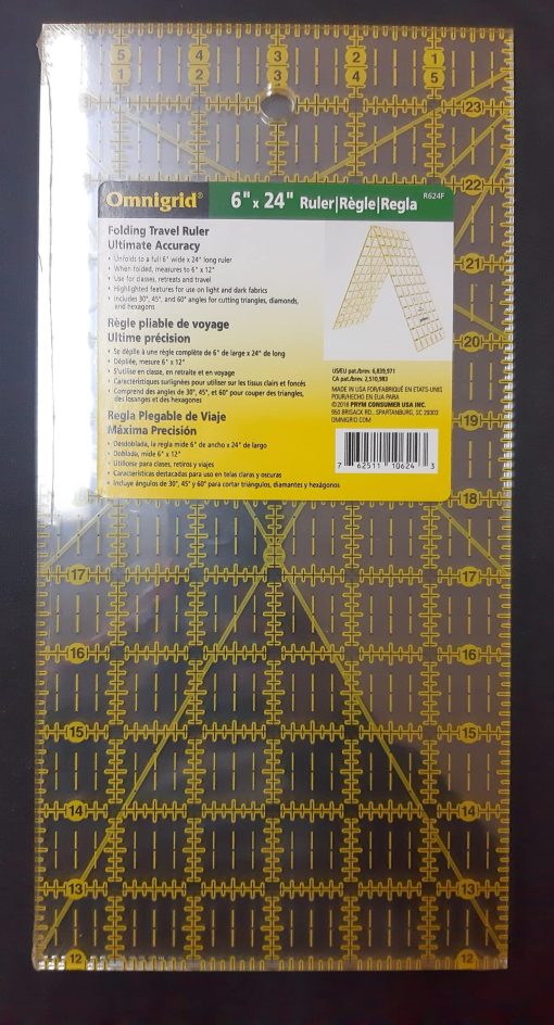 Omnigrip Ruler 6 in x 24 in Travel folding Ruler