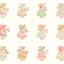 Sunbonnet Panel       Porcelain 31770 11     Moda         #1